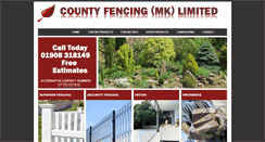 Desktop Screenshot of countyfencingmk.com