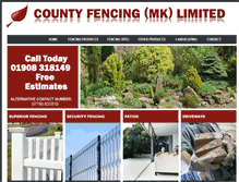 Tablet Screenshot of countyfencingmk.com